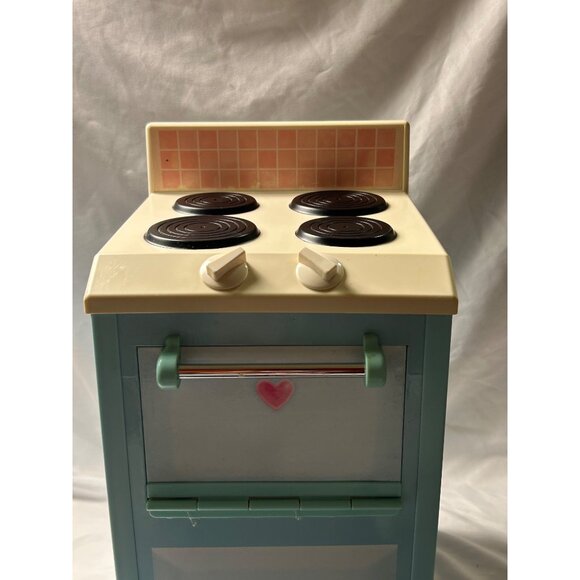 Play School Vintage Plastic Toy Kitchen Stove With Pink Detail See Photos READ - Picture 2 of 14